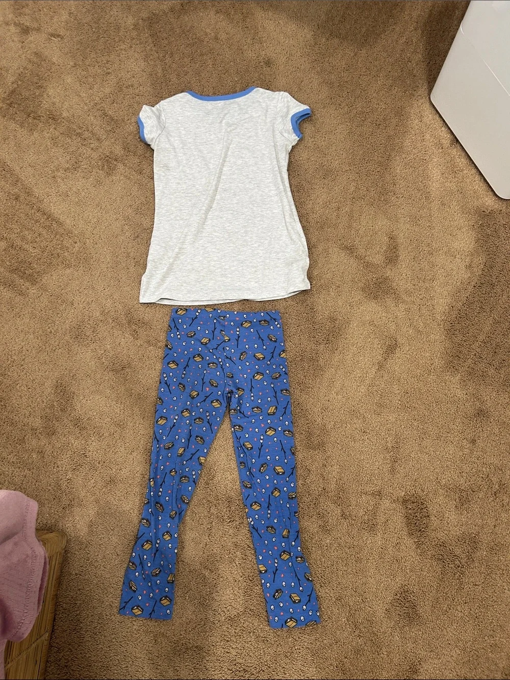 American Girl Gray & Bright Blue S'mores Graphic Pajama Set